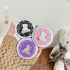 Little Fresh Girl Magnetic Attraction Applies To Magsafe Creative Round Ring Solid Color Round Bear Mirror