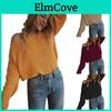 Premium Plus Size Autumn Womens Sweaters Off The Shoulder Pullover Sweater Long Sleeve For Stylish Comfort