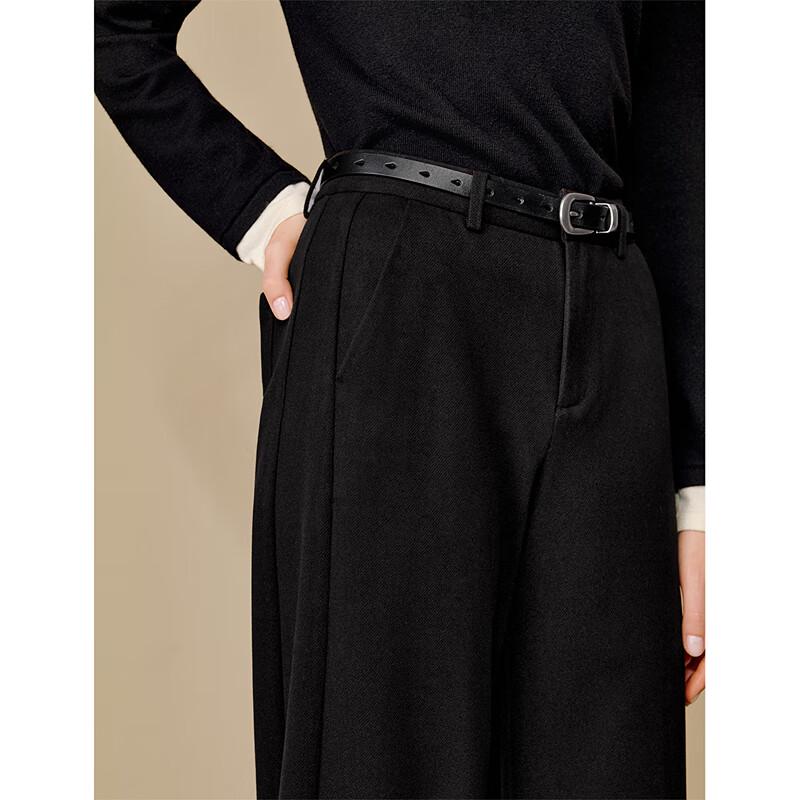 INMAN Women's Retro Wool Blend Wide-Leg Pants