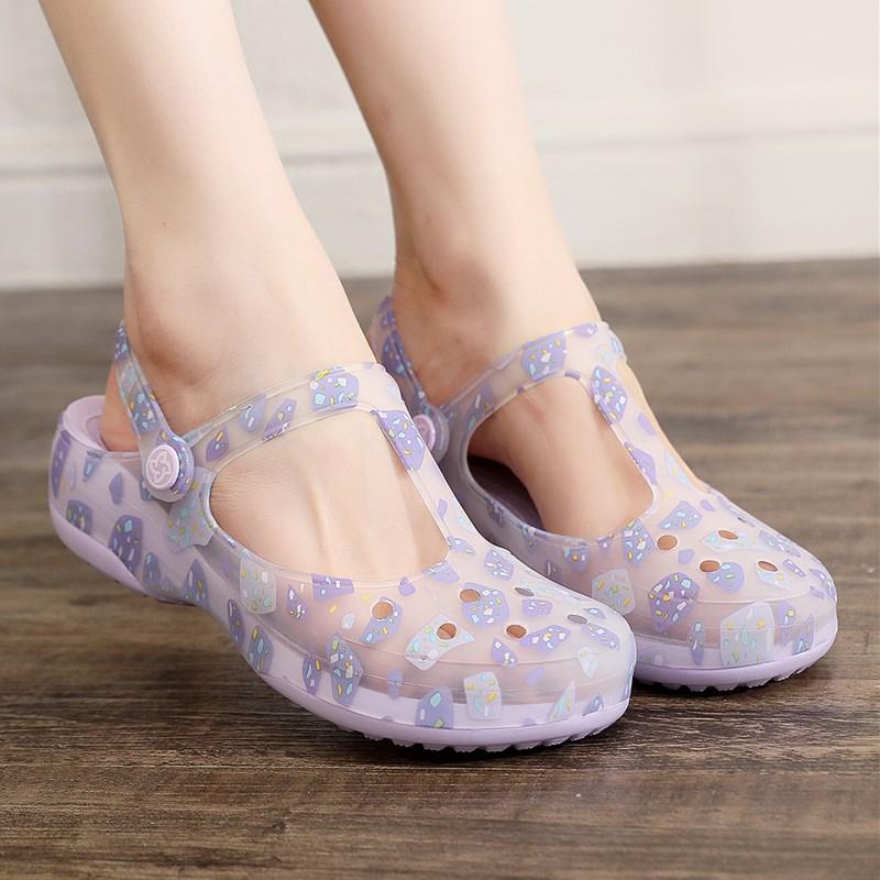 VEBLEN Women's Summer Flat Jelly Sandals - Beach & Outdoor Wedge Slippers