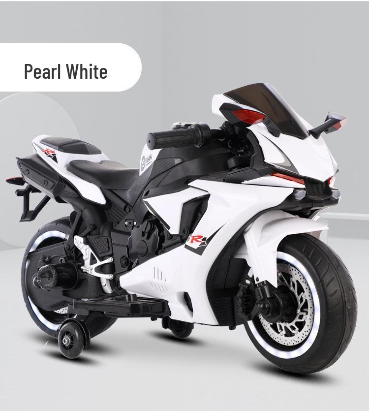 Children's Double-Sized Rechargeable Two-Wheeled Electric Motorcycle with Music