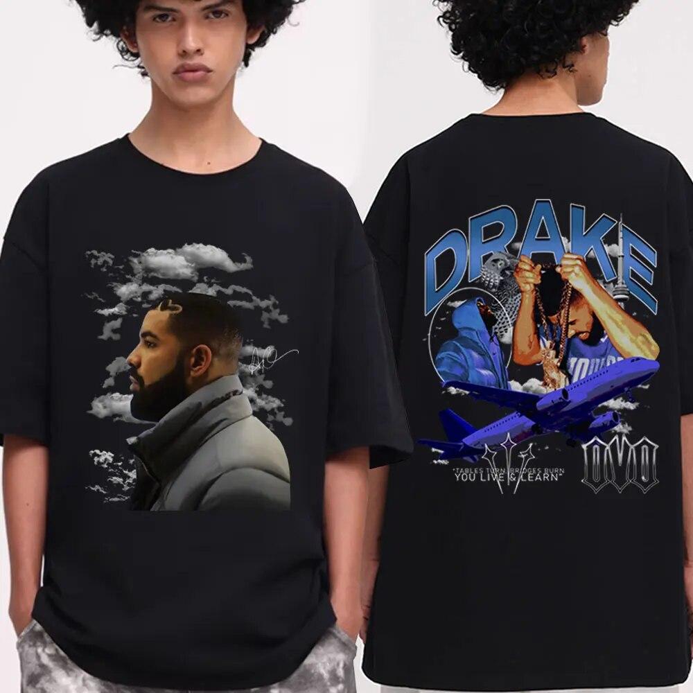 Rapper Drake New Oversized T Shirt Certified Lover Boy Album Print T-shirt Unisex Hip Hop Casual Funny T Shirts Unisex Streetwear
