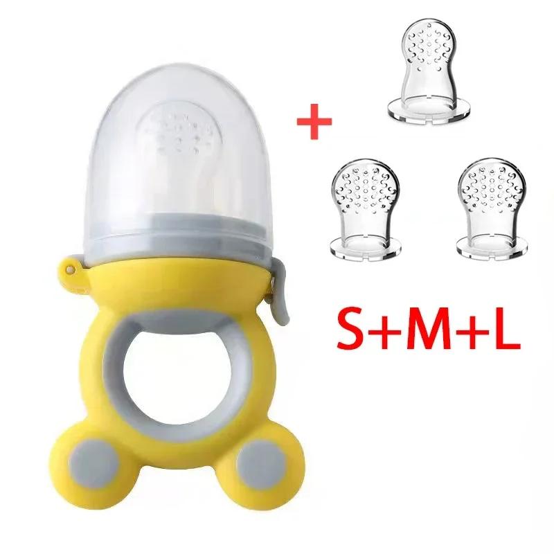 Alimentatore Frutta Cibo Silicone Senza BPA per Bambini Sacchetti Alimentazione Toddler Tettarella Nipple Soother per Neonati Masticatore Alimentazione Neonato