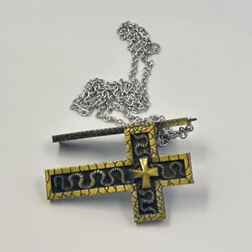 Cross Necklace with Secret compartment,Necklace With Old Cross Pendant,Gothic Punk Hip Hop Fashion Unique Hidden Storage Jewelry