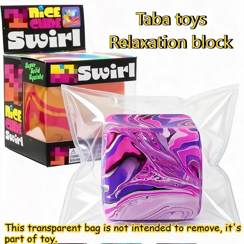 Toys 1 Pack Squishy Tab Handmade Rotating And Squeezing Cube Provide a Relaxing Sensory Fingertip Experience,with Bright Colors