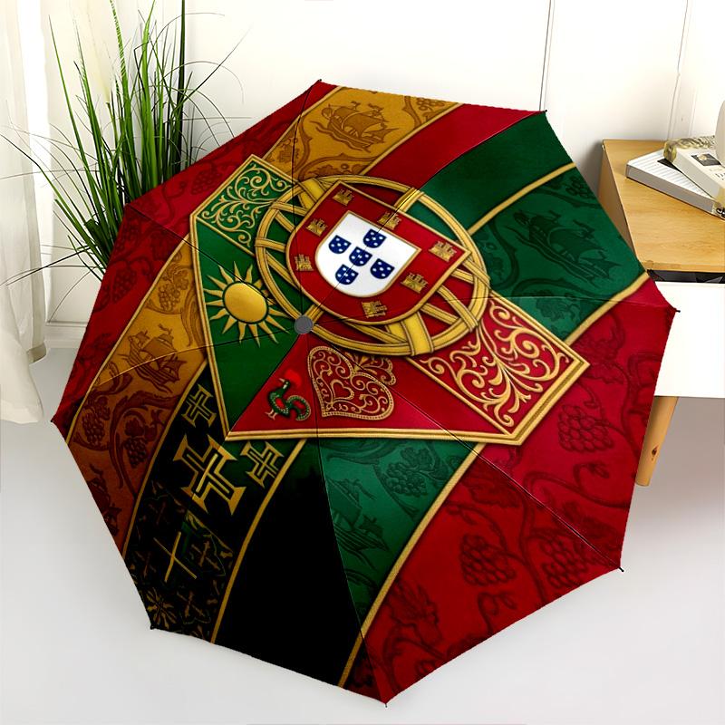 Portuguese Heritage Emblem Folding umbrella durable travel Sun umbrella travel Gift