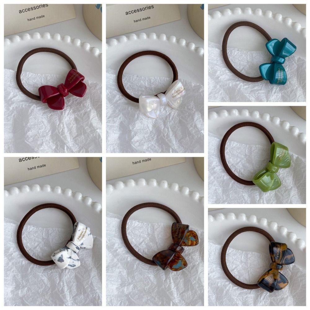 Hair Bands Acetic Acid Hair Tie Korean Style Acetate Bow Scrunchies Bowknot Hair Rope  Women