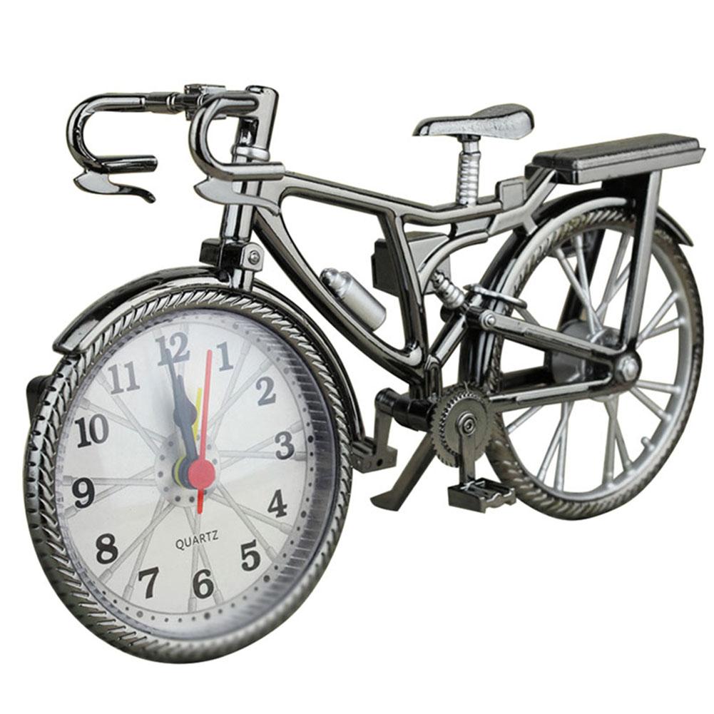 Vintage Bike Shape Alarm Clock Fun Bicycle Clock Ornaments for Home Decor