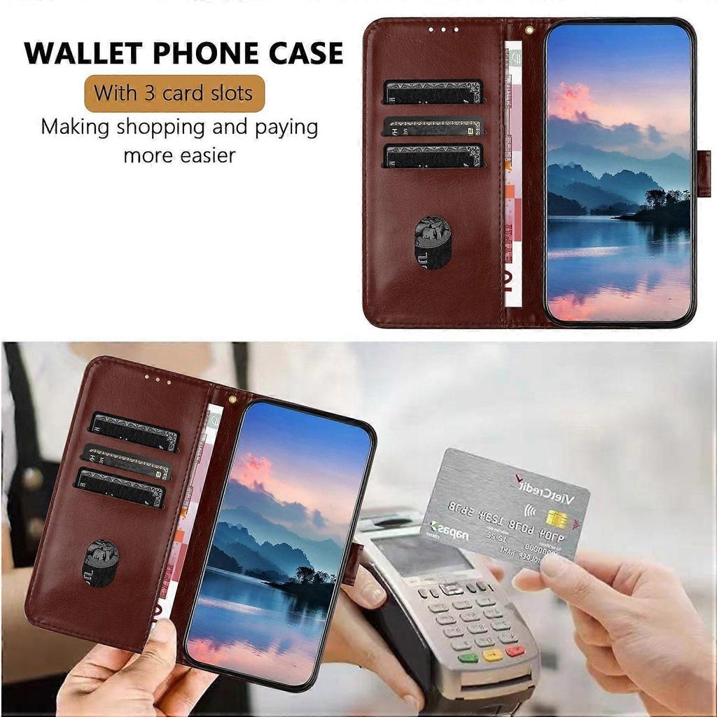 Flip Case for Nokia HMD Fusion Magnetic Shock Absorption PU Leather Wallet Phone Cover with Card Slots and Detachable Wrist Strap