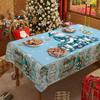 Weihnachtstischdecke, Neujahrs-Rundtischdecke, stimmungsvolle Dekoration, Kaffeetischdecke, Frühlingsfest-Tischdeckenbezug