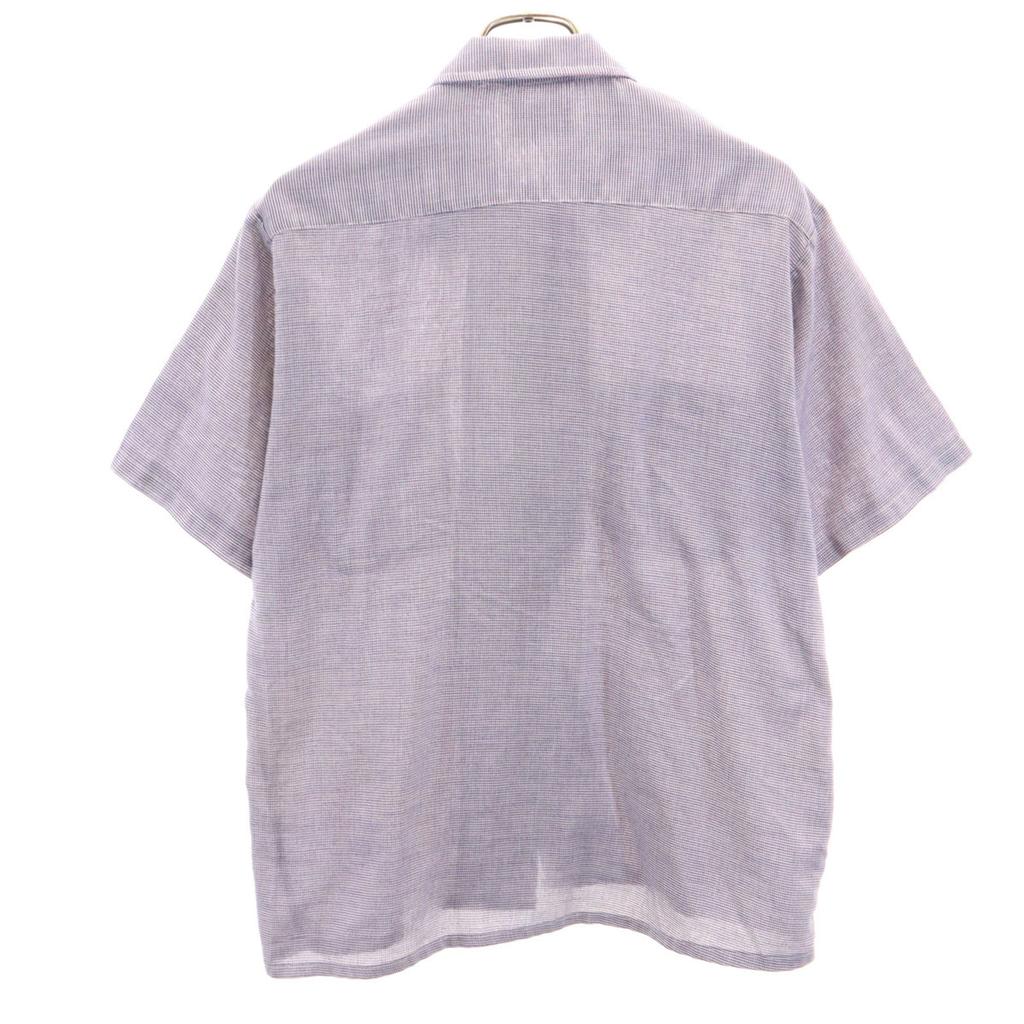 70s Made in USA Vintage Check Pattern Short sleeve shirt permanent press Men's Used