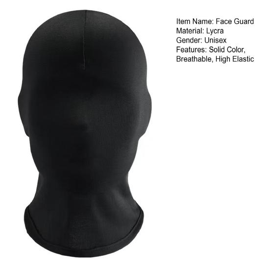 Full Cover Face Guard Solid Color Lightweight Breathable High Elastic Halloween Role-Playing Non-Porous Dual/Three Holes Face Shield