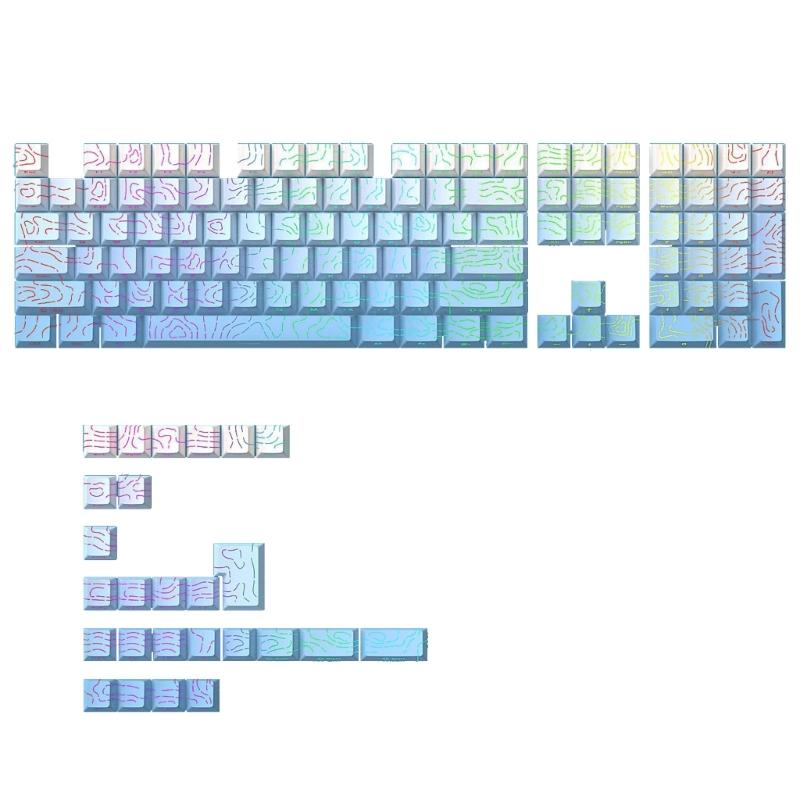 Original Height Side Engraved Keycaps Premium PBT Contour4.0 Theme for 61 64 68 75 84 87 Mechanical Keyboards