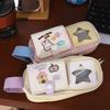 Multilayer Korean Pencil Case Embroidery Ins Pencil Pouch Y2K Cartoon Stationery Bag  Unisex