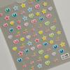 Dopamine 5D Embossed Smile Face Five-Petal Flower Nail Art Stickers