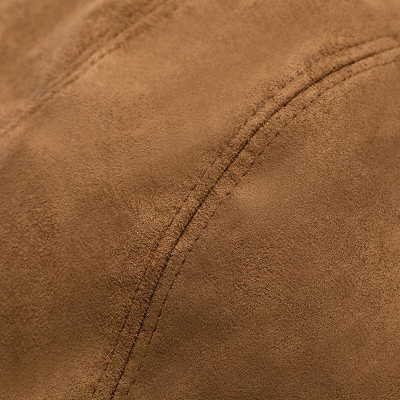 Ungdoms Basker Herr Enfärgad Mössa Sammet Framåtkeps Höst Vinter Vintage Skärmmössa