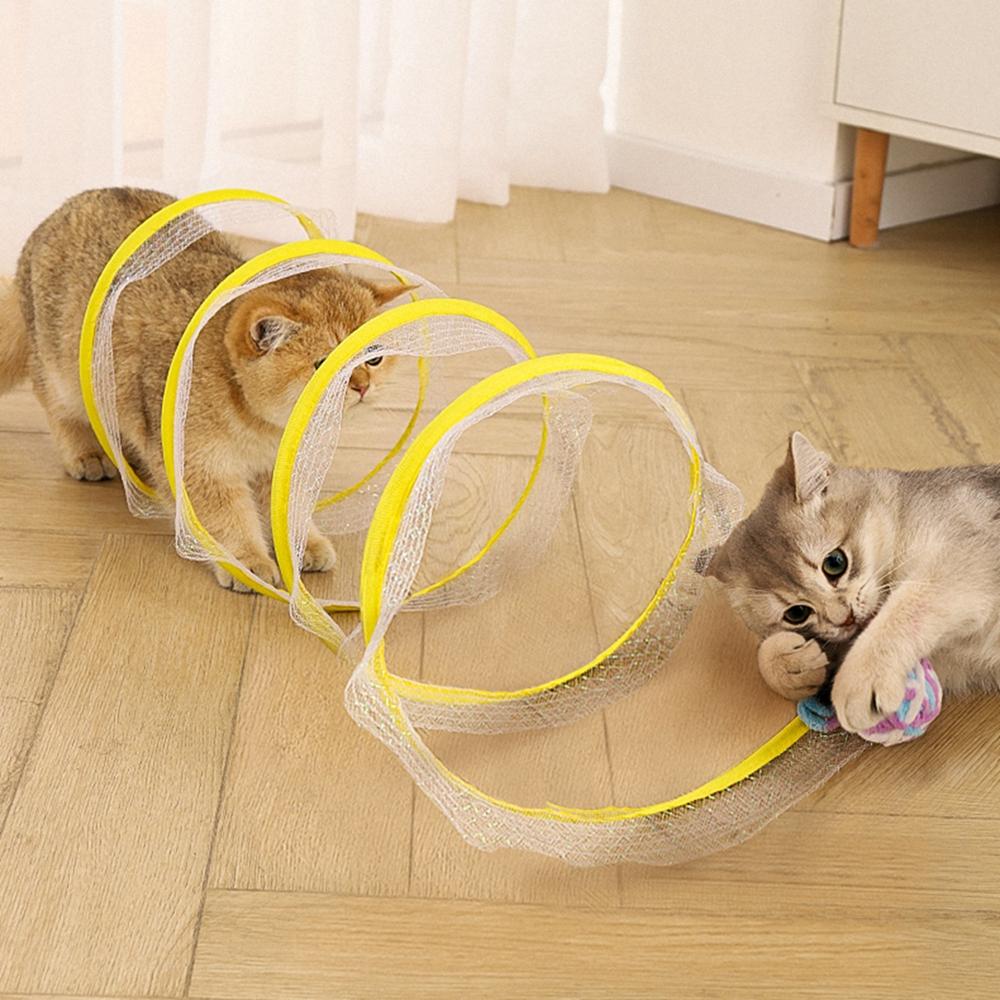 

Cats Spring Shaped Tunnel Interactive Toys Funny Cat Toys
