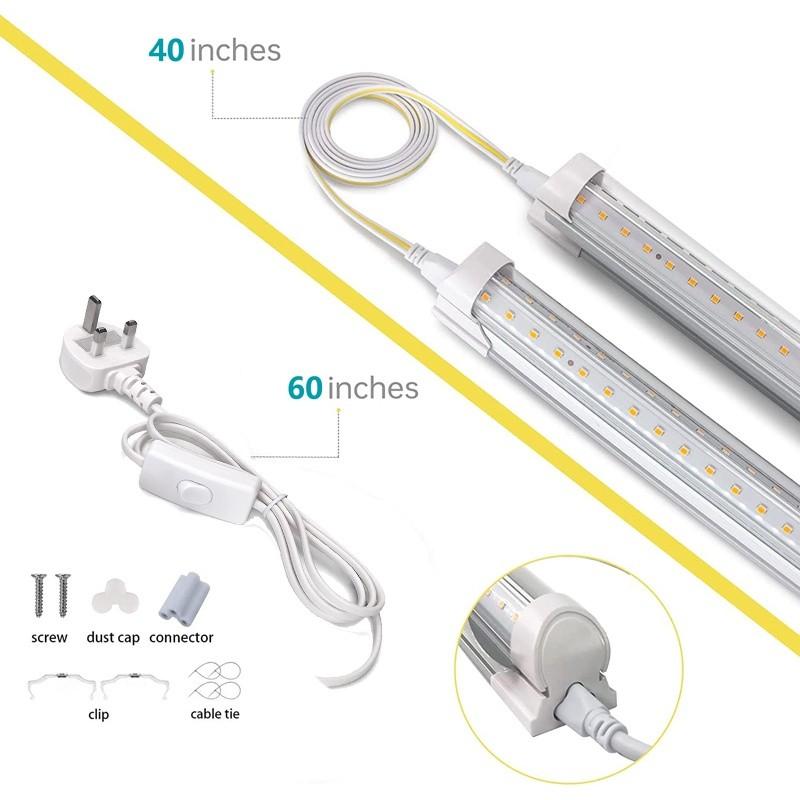 T8/T20 LED Grow Light Full Spectrum Hydroponic Seedling Plant Lamp Indoor Plant Growth Supplementary Lighting Equipment