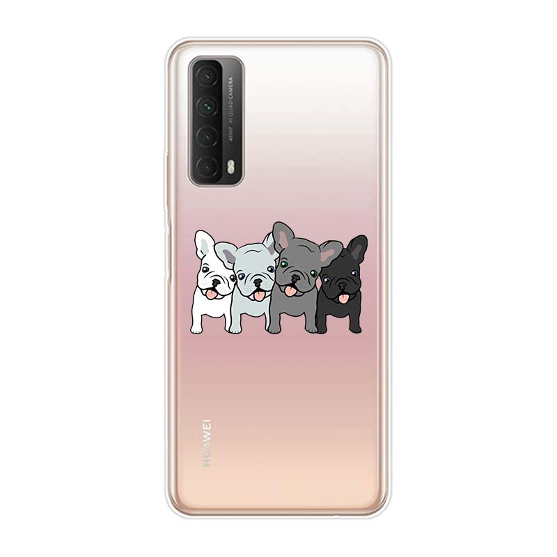 Cute Brindle Frenchie Puppy For Huawei Y9S Y6S Y8S Y9A Y7A Y8P Y7P Y5P Y6P Y7 Y6 Y5 Pro Prime 2020 2019 Soft Phone Case