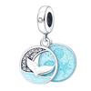 Sea Life Seahorse Whale Charm Charm Bead DIY Jewelry Bracelet Accessories 925 Silver