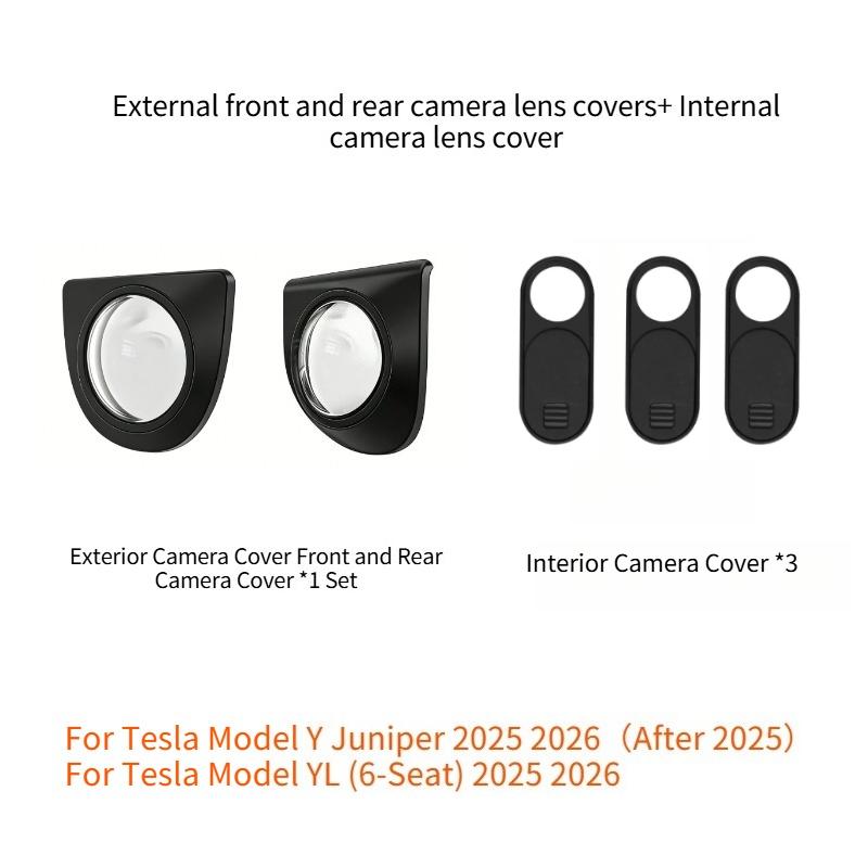 For Tesla Model Y Juniper/Model YL 2026 Camera Lens Safety Guard Anti-Scratch Protection Lenses Protector Cover PC Dust Covers