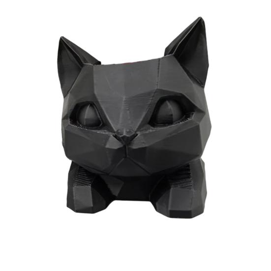 

3D Printed Cat Pen Holder Cute Lying Kitty Desktop Organizer Practical Storage Design PLA Desk Decor for Office Home Gift чёрный