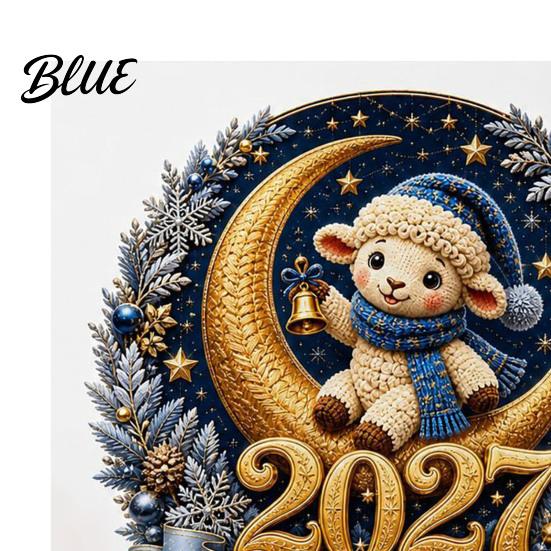 Winter Theme Window Art Electrostatic Glass Sticker Decorative Static PVC Sticker with Crescent New Year Decals Moon Lamb Pattern Cling for