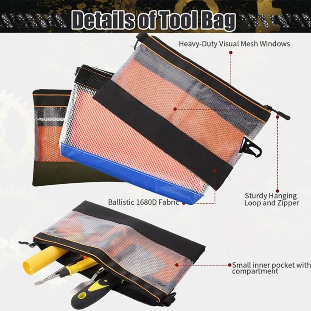 PVC Transparent  Tool Bag Anti-static Electrician Tool  Storage Bag  Woodworking