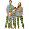 Print Cute Family Set Pajamas, Home Clothes, Family Set Long Sleeve Top Pants Set