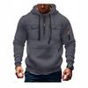Mens Winter Hooded Zip-Up Sweatshirt Thick Fleece Lined Casual Streetwear Oversized Fit