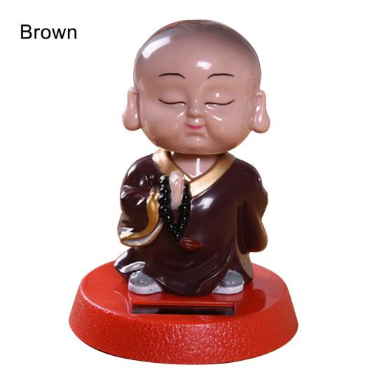 

Солнечная энергия флип лоскут горшок качели игрушка мультфильм фигурка монаха автомобиль орнамент декор коричневый