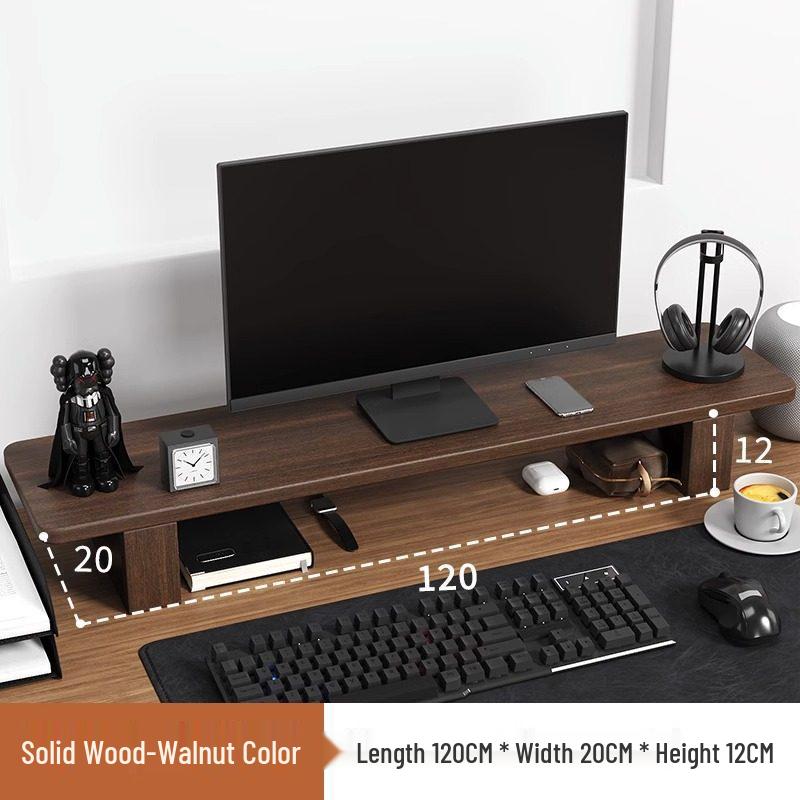 Solid Wood Monitor and Laptop Stand Riser