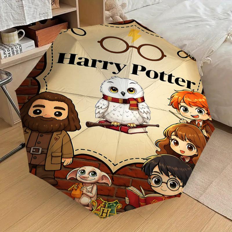 1PC Hogwarts Platform 9 3/4 Umbrella-8-Rib Reinforced, Automatic Open, Lightweight & Durable, Cute Fashion Accessory for Outdoor, D2686