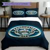 3pcs Duvet Cover Set (1*Duvet Cover + 2*Pillowcase, Without Core),Manchester City FC Print Bedding Set, Bedroom Decor, All‑Season, Birthday Gift