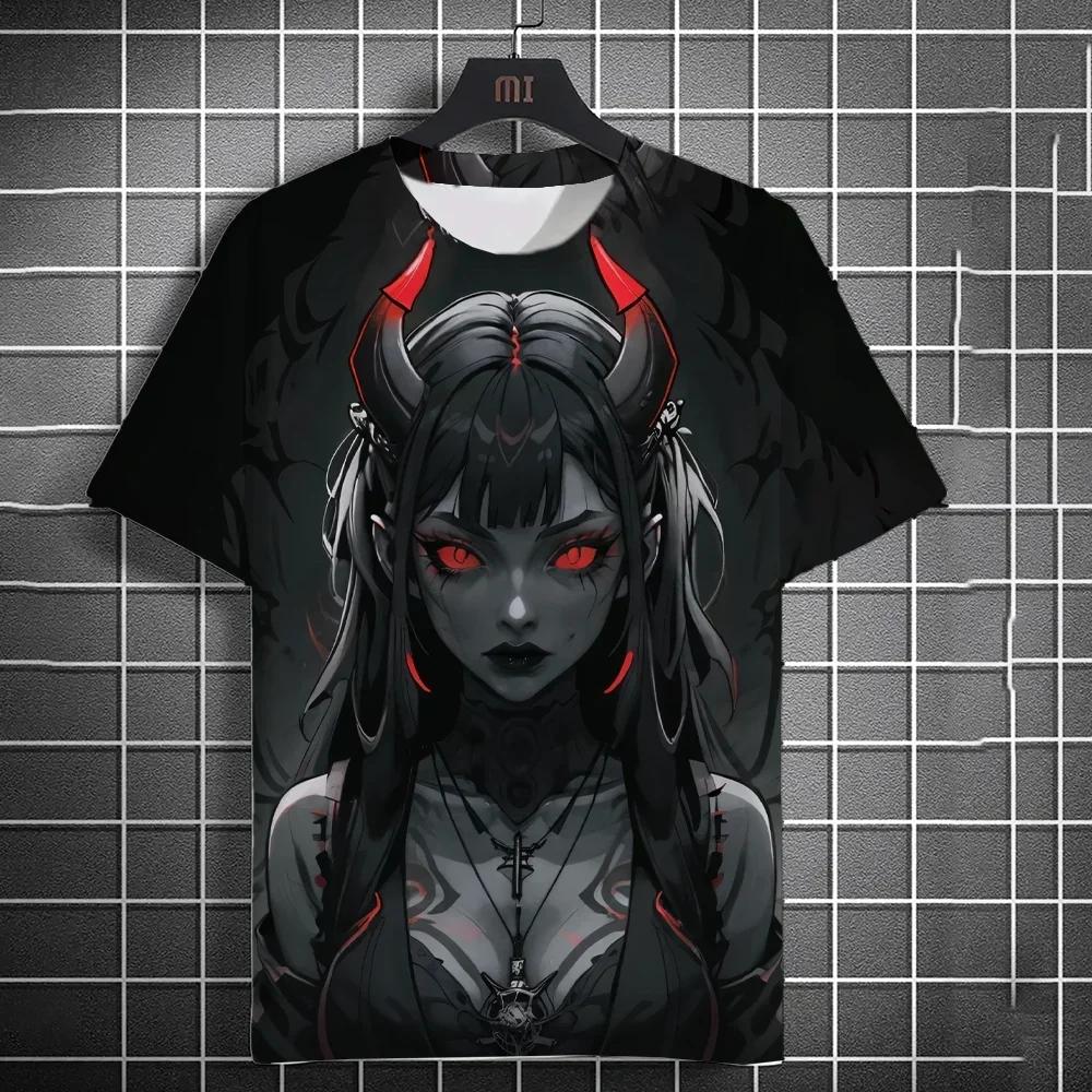 3D Printed 2026 New Anime Girl Pattern Women's T Shirt Summer Short Sleeve Fashion Casual Oversized Top Streetwear Cool Gift