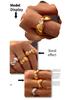 European & American Style Wide Band Zircon Ring with Retro Design in 18k Gold-Plated Titanium Steel