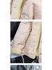 Women's Pink Fleece-Lined Cotton Coat - 2025 Autumn/Winter Fashionable Student Commuting Padded Jacket