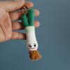Creative Crochet Keychains Funny Expression Vegetable Doll Keychains Knitting Handmaking Cute Keyrings Bag Pendant Accessories