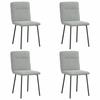 VidaXL Chaises à manger lot de 4 Gris clair Velours, chaise, chaise de salon, chaise d'accent, chaise de cuisine, siège de 3315309