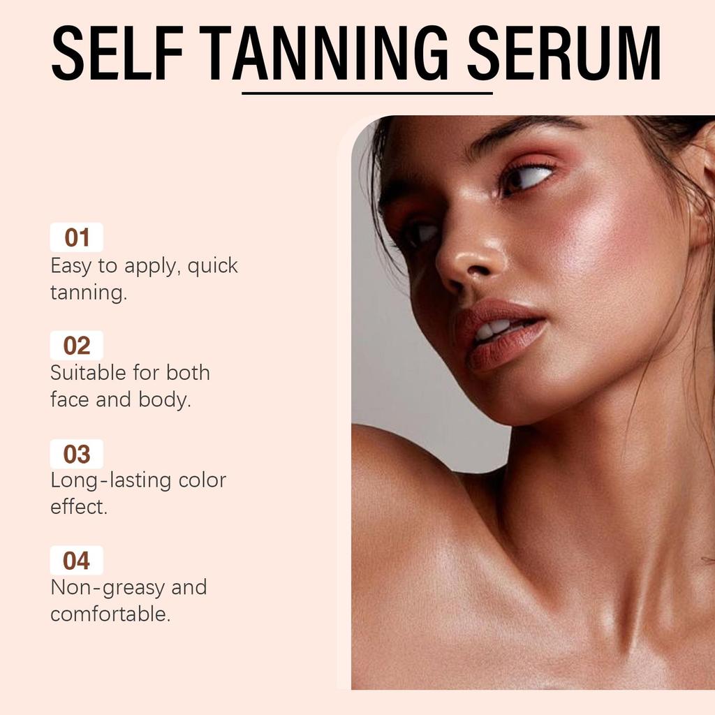 Tanning Booster Serum - Radiant Glow & Deep Hydration - Outdoor Sunless Tanning Essence for Nourished Skin