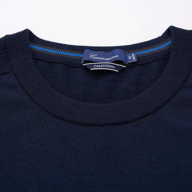 

CAMICISSIMA Men s Round Neck 100% Wool Sweater 52