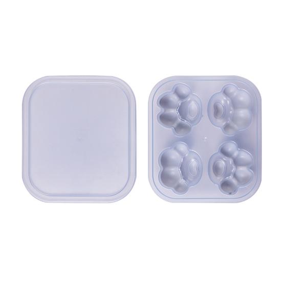 

Силиконовая форма для кубиков льда с крышкой, милая форма в виде кошачьей лапки, без запаха, с выталкивателем, без BPA, для напитков, кофе, сока, коктейлей фиолетовый