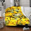 1pc Pikachu Blanket Lightweight Flannel Blanket Throw Blanket For Sofa, Bed, Travel, Camping, Livingroom, Office, Couch
