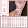Disposable Press-On Nails With Rhinestone Accents French Tip White Edge Minimalist Style Glue Gel Adhesive Options