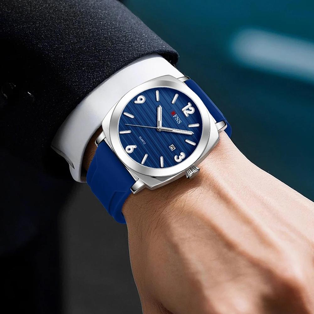 OFNS Fashionable Thin Men's Quartz Watch Waterproof Night Light Single Calendar Simple Ccasual Men's Quartz Watch