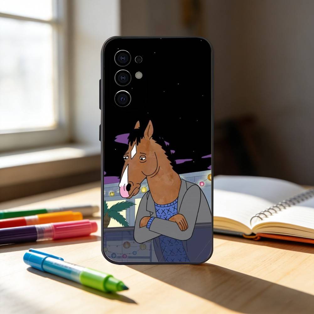 B-Bo-Jack-Horse-man Phone Case For Samsung S25,S24,S21,S22,S23,S30,Ultra,S20,Plus,Fe,Note,10,9,5G Black Cover