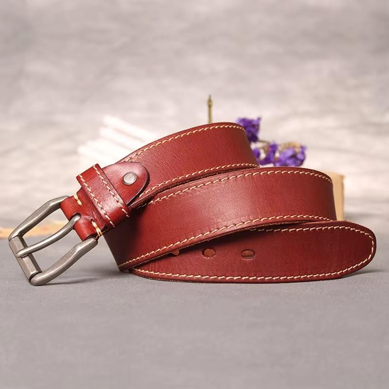 3.8CM New Designer Belts Men High Quality Pin Buckle Luxury Real Full Grain Cowskin Genuine Leather Ceintures Belt for Jeans