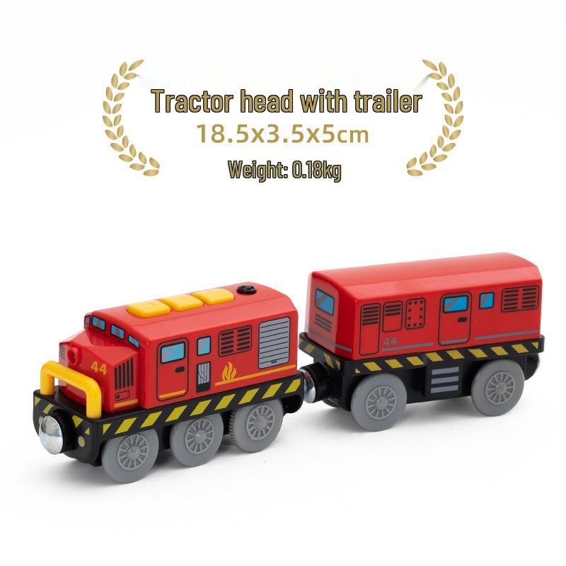 Magnetic Electric Train Engine Toy for Kids - Compatible with All Wooden Tracks