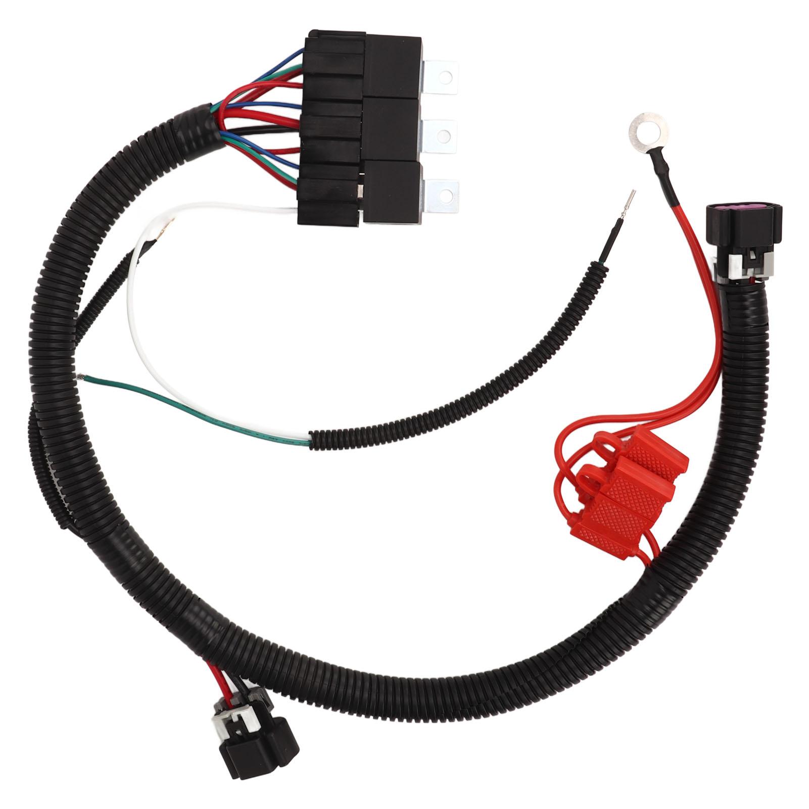 Dual Electric Fan Upgrade Wiring Harness 7L5533A226T Electric Cooling Fan Wire Harness for ECU Control Truck SUV