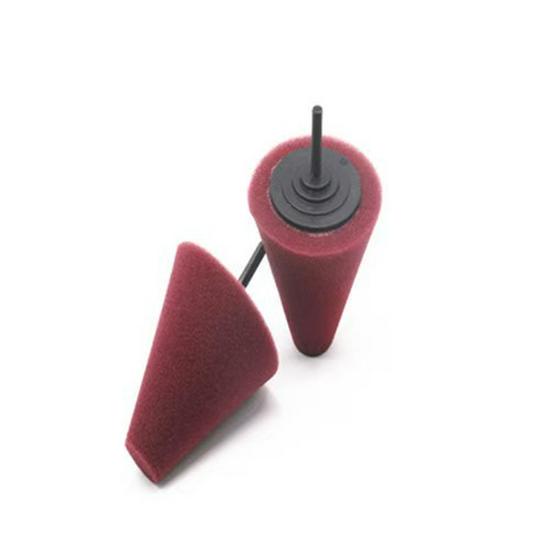 Car Wheel Hub Polishing Sponge - Cone Shaped Detailing Disc for Small Areas